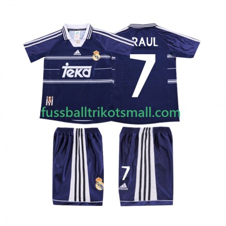 Fußballtrikots Real Madrid RAUL 7 1999 Retro Kinder 1998 Kurzarm Auswärts-trikot kaufen